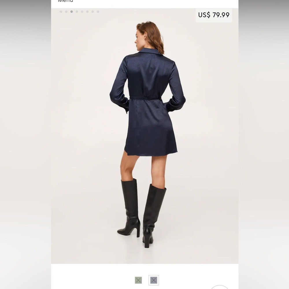 Wrapped satin dress - Picture 3 of 6